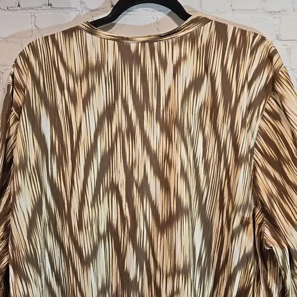 Catherines plus size 3X cotton brown top - Picture 8 of 9